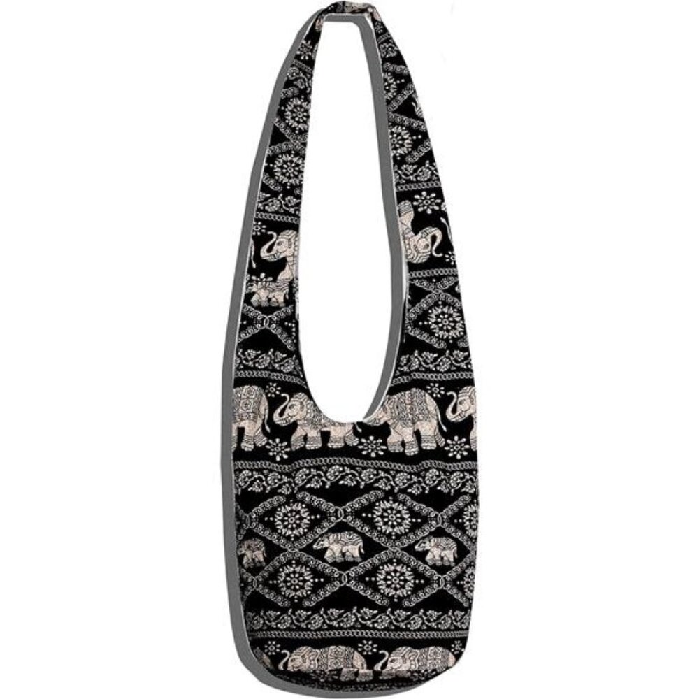 Crossbody Bag Thai Top Zip Hobo Sling Bag Handmade Hipster Messenger Bag